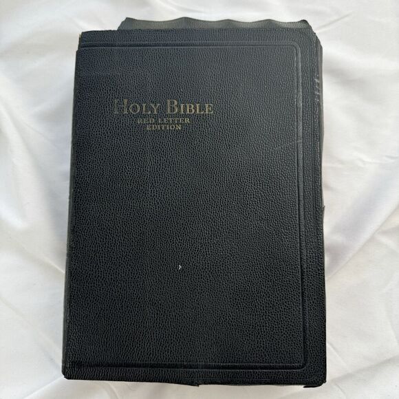 Holy Bible 1948 Inscription Red Letter Edition King James Self Pronouncing World - Picture 1 of 14